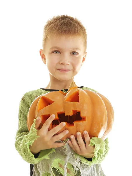 Niedlicher Junge im Halloween-Kostüm — Stockfoto