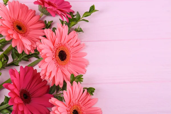 Roze bloemen op achtergrond — Stockfoto