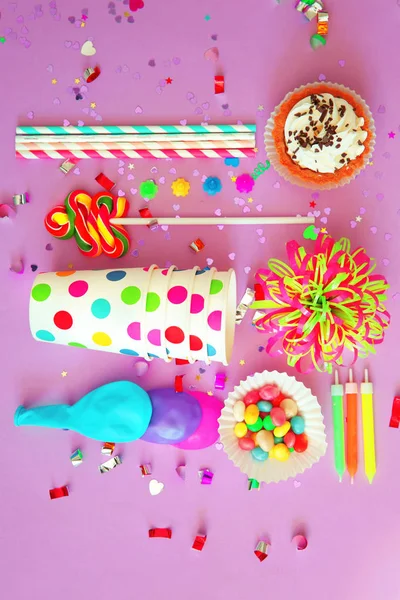 Birthday party objects — Stock Photo, Image