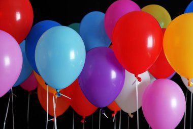 Colorful birthday balloons clipart