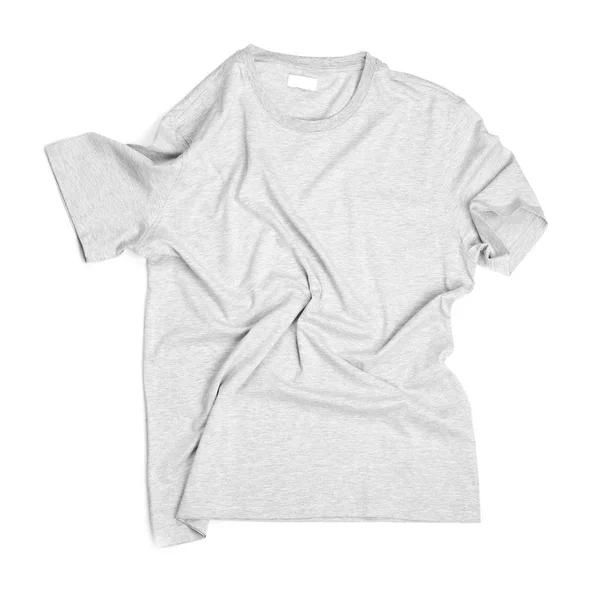 Белая серая футболка — стоковое фото