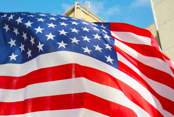 Ruffled American flag — Stock Photo, Image