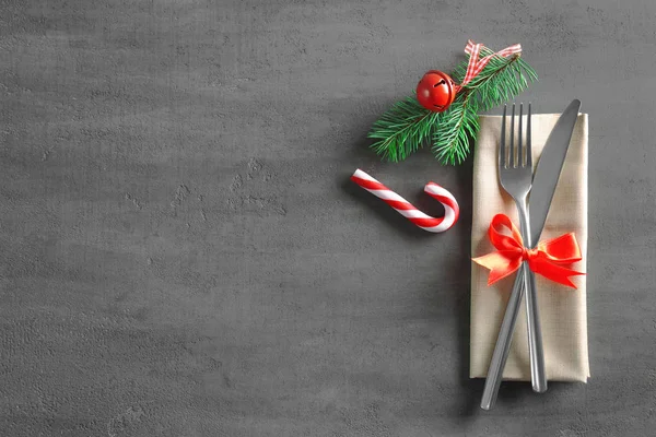 Arrangement de table pour le dîner de Noël — Photo