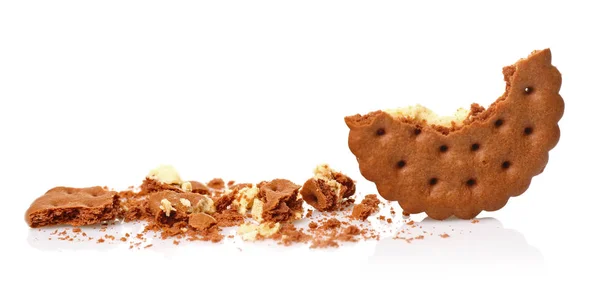 Smakelijke cookie en kruimels — Stockfoto