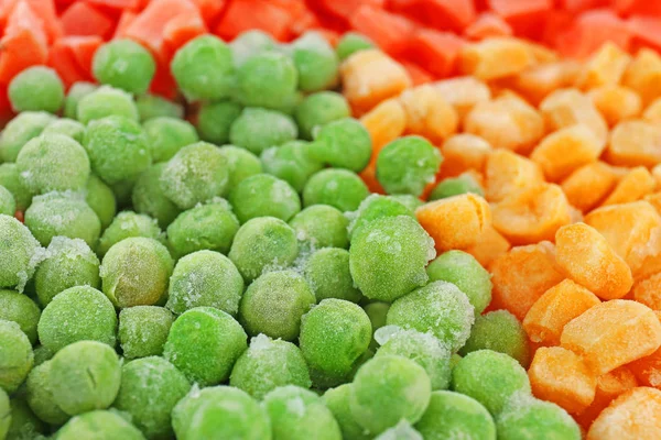 Produtos hortícolas congelados, close up — Fotografia de Stock