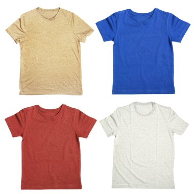 Renkli tişört koleksiyonu