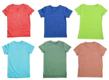 Renkli tişört koleksiyonu