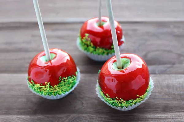 Manzanas de caramelo rojo —  Fotos de Stock