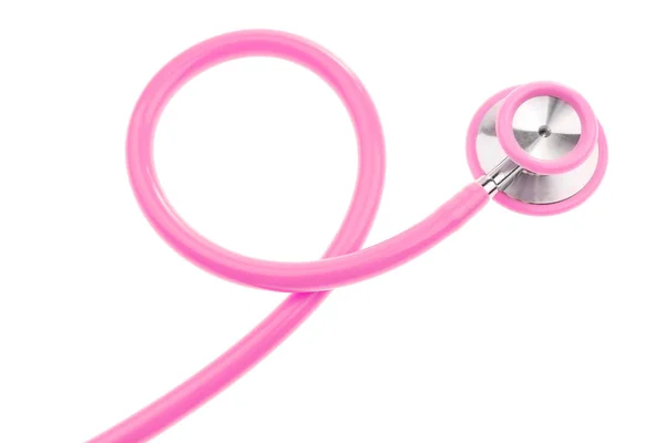Roze stethoscoop op tafel — Stockfoto