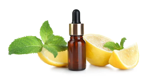 Spa composition with lemon essential oil — Stock Photo, Image