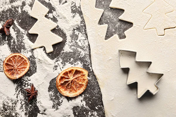 Fare biscotti per la festa di Natale — Foto Stock