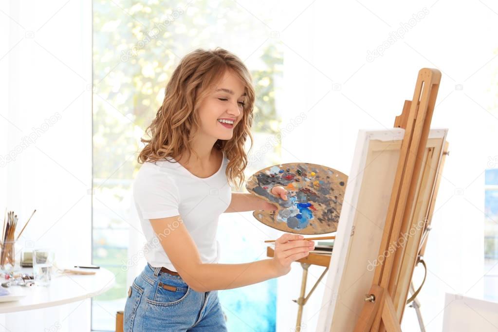 Young female artist  