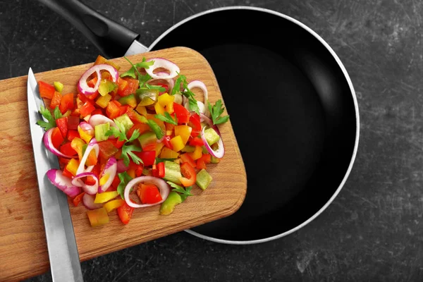 Chopped bell pepper — Stock Photo, Image