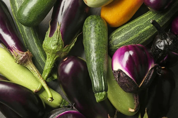 Fresh zucchini, eggplants and squashes — Stock Photo, Image
