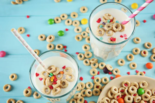 Milk shake with cereals — Stock Photo, Image