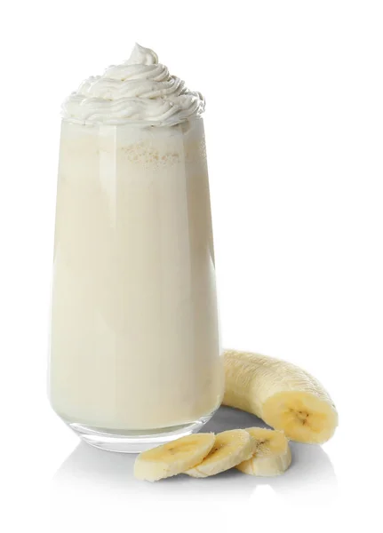 Batido de leche con plátano — Foto de Stock
