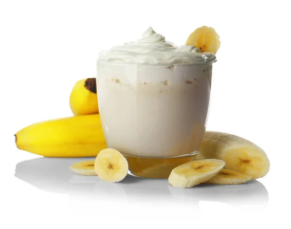 Milk shake met banaan — Stockfoto