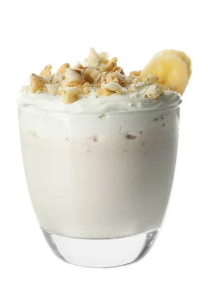 Frullato di latte con banana — Foto Stock