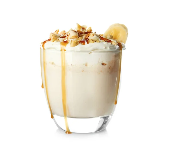 Frullato di latte con banana — Foto Stock