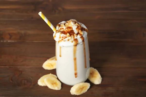 Milk shake med banan — Stockfoto