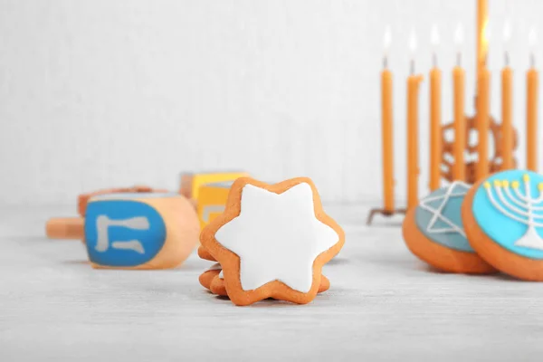 Bolachas saborosas para Hanukkah — Fotografia de Stock