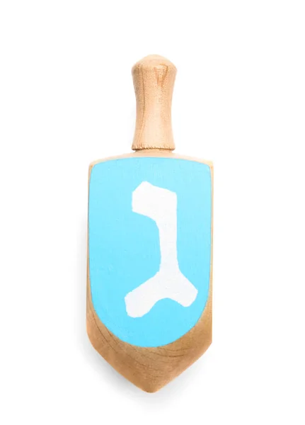 Dreidel di legno per Hanukkah — Foto Stock