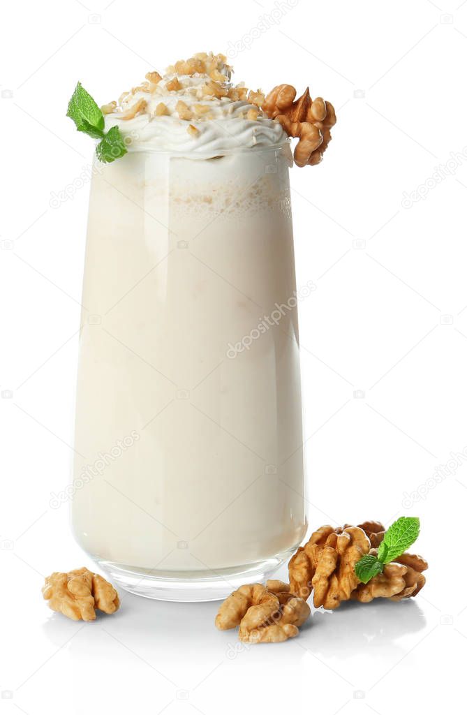 Milk shake with nuts 