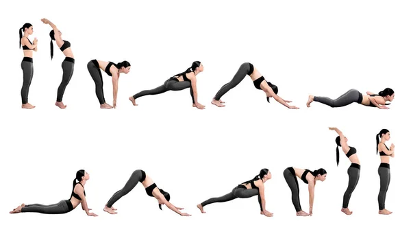 Woman practicing yoga — Stock Photo, Image