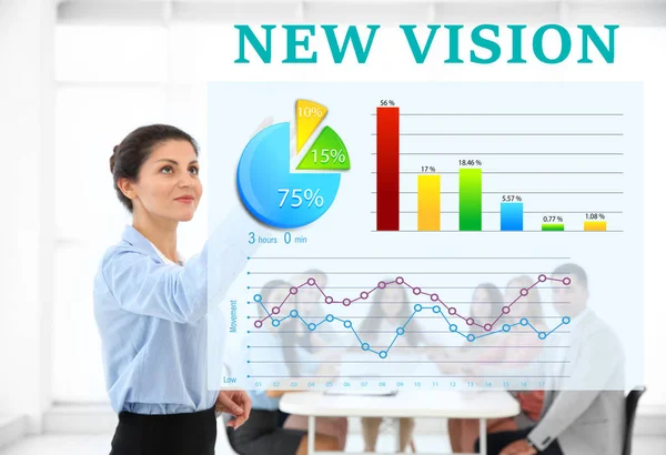 Business Trainer Conference Business Coaching Development Concept Text New Vision — Stock Photo, Image