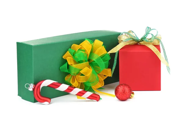 Christmas presents with decorations — Stock Photo, Image