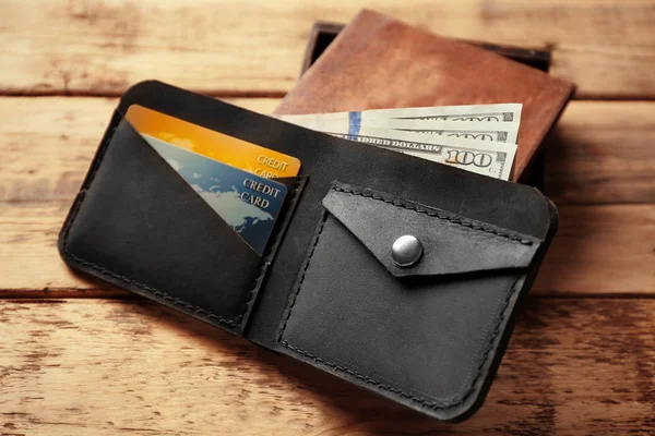 Stylish leather wallet — Stock Photo, Image