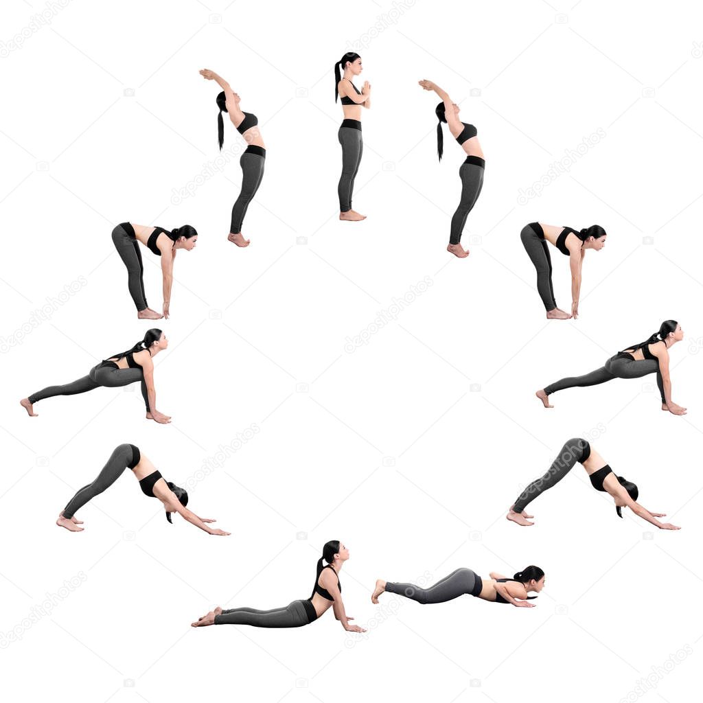 woman practicing yoga 