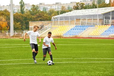 Stadı'nda futbol oynayan çocuklar