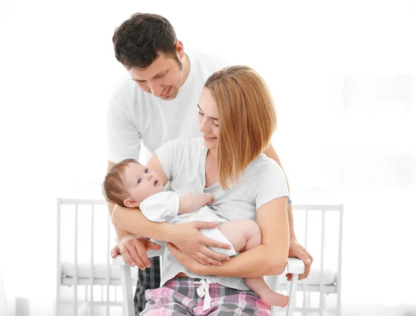 Parents Baby Home — Stock Photo, Image