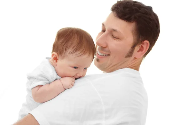 Padre Con Bebé Casa —  Fotos de Stock