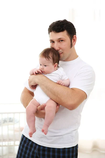 Father Baby Home — Stock Photo, Image