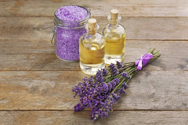 Lavender essential oils — Stock Photo, Image