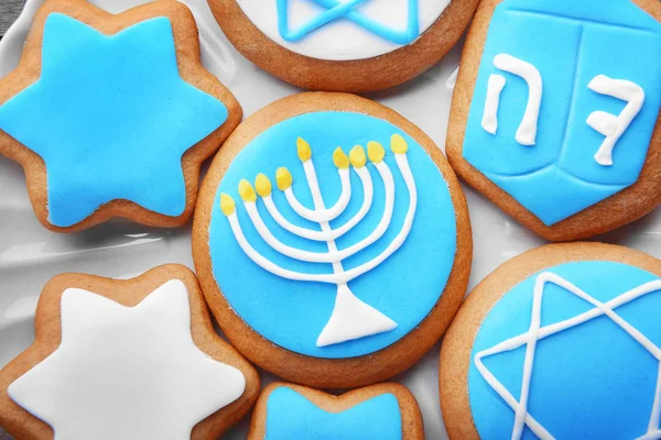 Biscoitos de vidro saborosos para Hanukkah — Fotografia de Stock