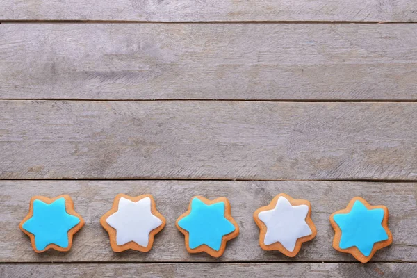 Leckere glasierte Kekse für Chanukka — Stockfoto