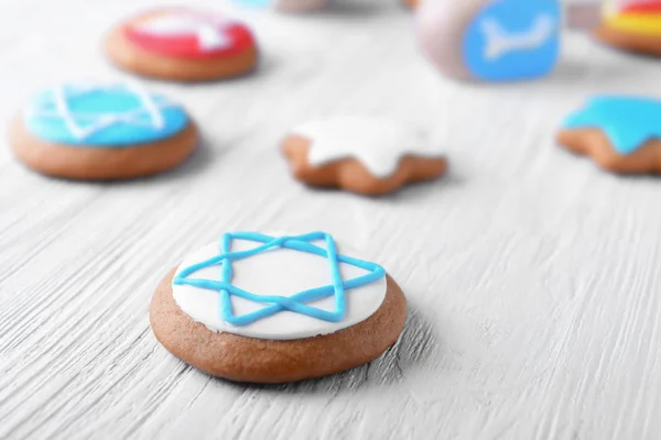 Gustosi biscotti glassati per Hanukkah — Foto Stock