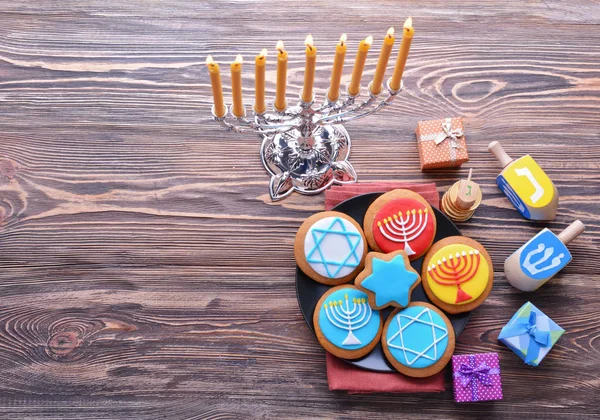 Vacker komposition för Hanukkah — Stockfoto