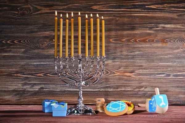 Vacker komposition för Hanukkah — Stockfoto