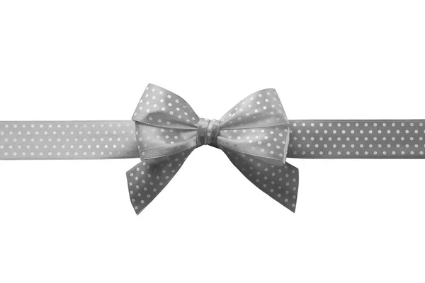 Festlig grå båge med polka dot — Stockfoto