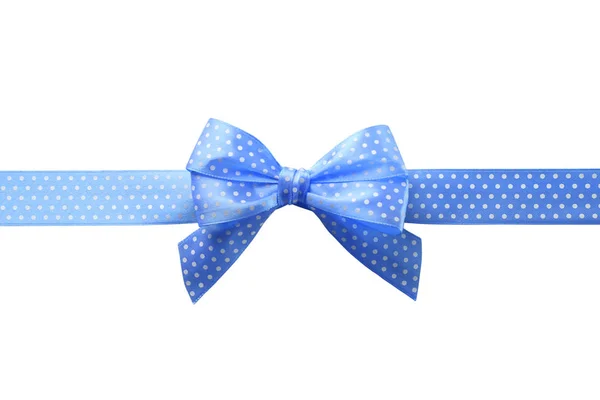 Feestelijke blauwe boog met polka dot — Stockfoto