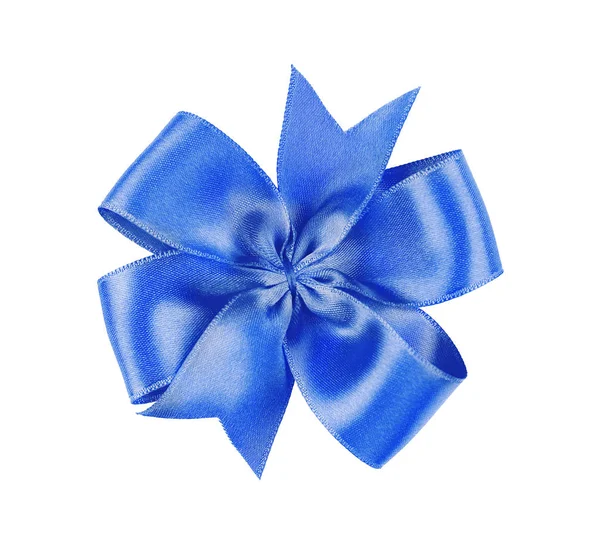 Festive blue bow — Stock Photo, Image