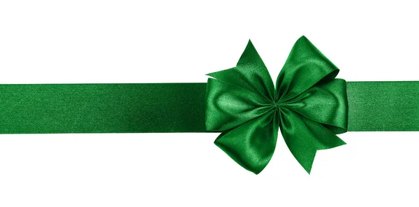 Festive green bow — Stock Photo, Image