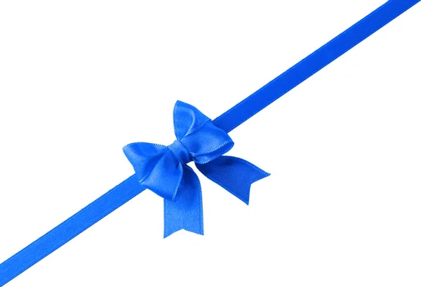 Festive blue bow — Stock Photo, Image