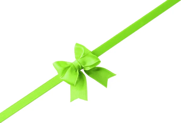 Festive green bow — Stock Photo, Image