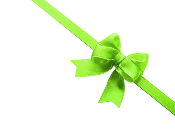 Festive green bow — Stock Photo, Image