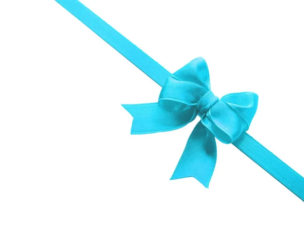 Festive blue bow — Stock Photo, Image